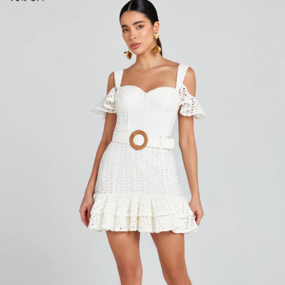 Nadine Merabi Annie White Dress